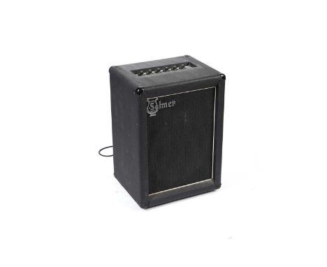 A Selmer ACG-30 amplifier with two guitar inputs and single microphone input, single 12" speaker.