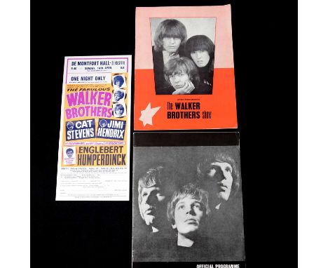 Jimi Hendrix / Walker Brothers interest - including an original 1967 programme for a Walker Brothers tour with an all star li
