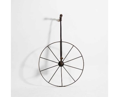 A patent 'Viameter' way marker wheel, 19th century, with a brass register plate and turned wood handles,92cm highCondition Re