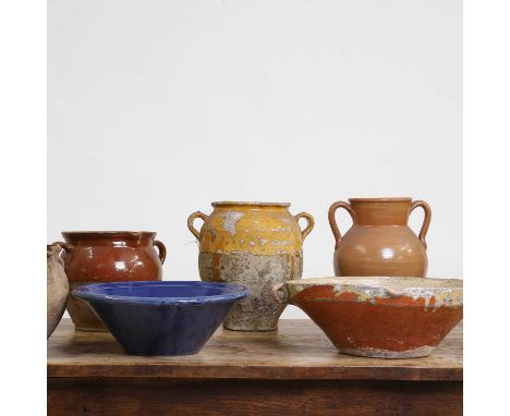 A collection of stoneware ceramics, 19th/20th century, including two bottles impressed 'Hassall &amp; Foulkes, Chester' and '