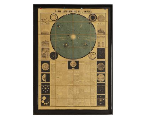 Etienne Laporte (French, 19th century) 'Carte Astronomique de l'Univers' an astronomical map of the universe, lithograph in c