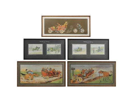 After A Molynk 'Poursuite';'Proces-Verbal'a pair of chromolithographs, printed by Dietrich &amp; Cie, Brussels43.5 x 88.5cm,t