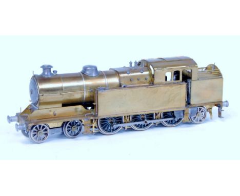 A fine detailed brass kit built LNER 4-6-2 tank engine, unpainted (G)