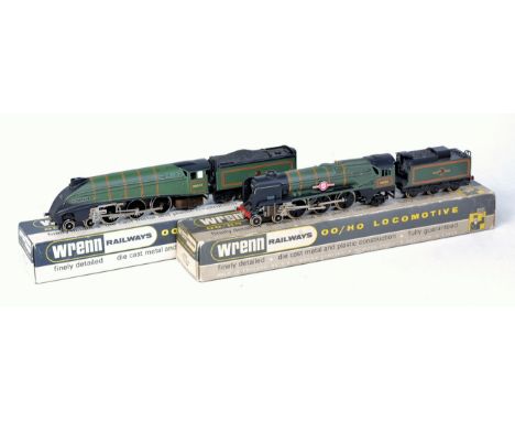 Wrenn W2238 'Clan Line' and W2211 Mallard engine and tenders both BR green (F-BPF)