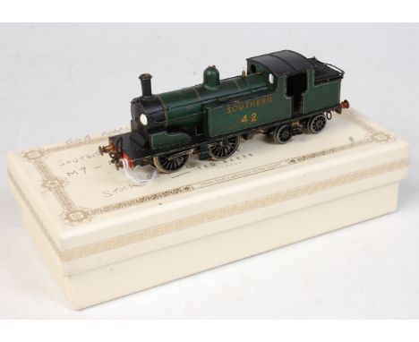 A kit built built class M7 0-4-4 tank engine Southern green No. 42 (G) Romford? wheels
