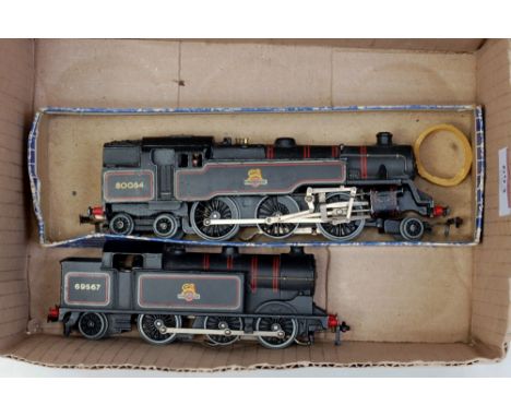 A Hornby Dublo 3-rail EDL 18 tank engine sold in box lid only (F) and a EDL 17 tank engine (G)