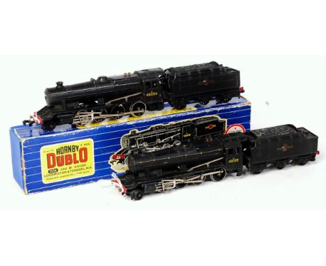 A Hornby Dublo 3-rail class 8F goods engine and tender No. 48094 in damaged box outer only (G-BD), and a similar No. 48109, d