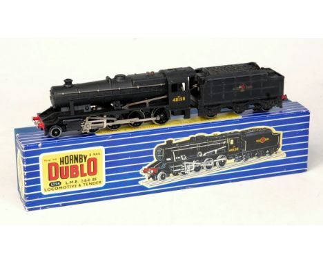 A Hornby Dublo LT25 3-rail class 8F engine and tender No. 48158 with correct instructions (G-BG)