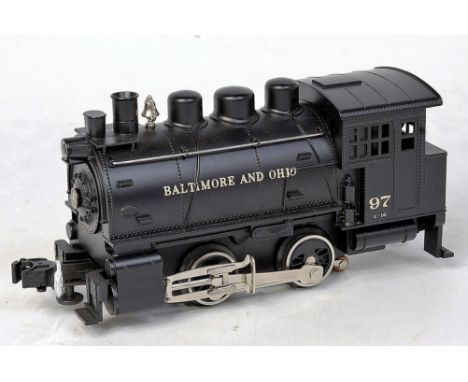 MTH American steam outline black 'Baltimore and Ohio' 0-4-0 tank loco No. 97 c-16 (VG)