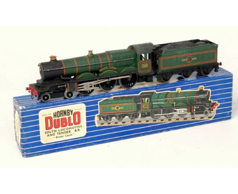 A Hornby Dublo EDLT20 'Bristol Castle' engine and tender with instructions and guarantee, a few marks to cab roof (G-BG)