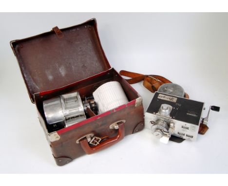A plastic tray containing a London Transport Gibson ticket issuing machine in original carry case together with a Setright ma