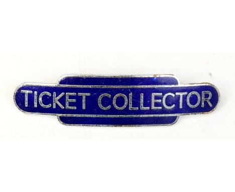 British Railways Eastern Region totem enamel railway cap badge "Ticket Collector" by J R Gaunt London