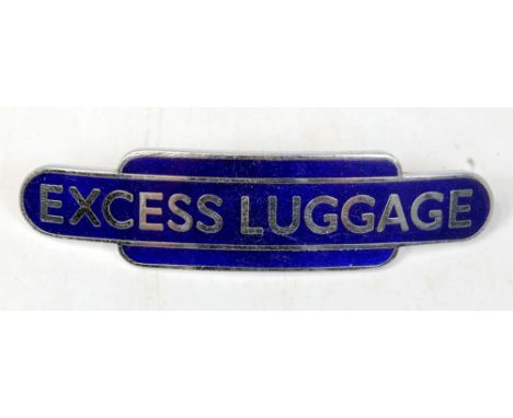 Eastern Region totem enamel railway cap badge "Excess Luggage" by J R Gaunt London