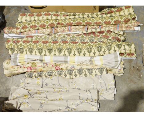 Quantity of assorted curtains and blinds