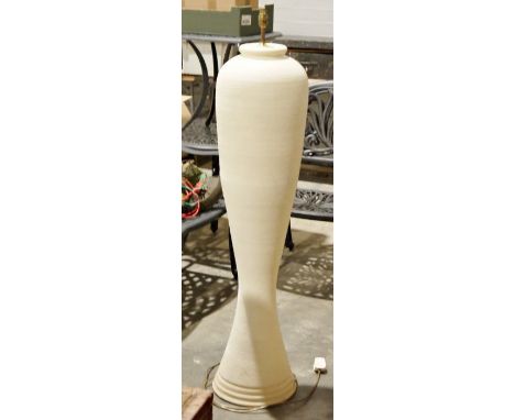 Large pottery baluster-shaped floor lamp, 140cm&nbsp;