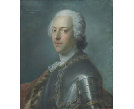 Follower of Maurice-Quentin de La Tour (French, 1704-1788)Portrait of Charles Edward Stuart bears signature and date (upper l