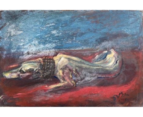 Sven BERLIN (1911-1999)GreyhoundOil on boardSigned and dated '7061x91cmCondition report: This oil appears to be in good condi