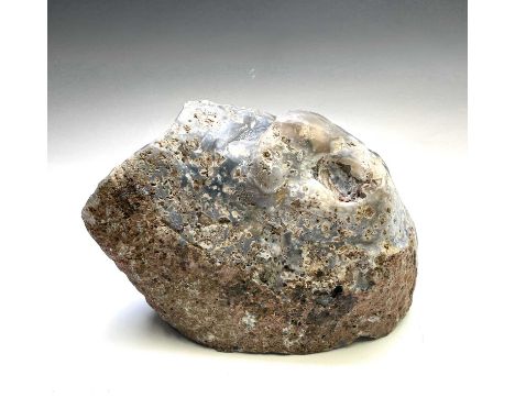 Sven BERLIN (1911-1999)Man EmergingAgate boulder sculptureMonogrammed and dated '66H17.5 w24cm