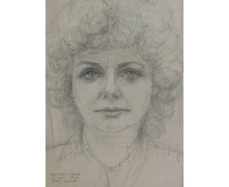 Antonin (Tony) Bartl (1912-1998).  Portrait study of Lyn, pencil, signed, titled and dated 1986, 40cm x 27cm