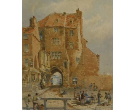 Thomas Henry Hair (1810-1882).  The Town Gate Sandwich, watercolour, signed and dated 1867, 28cm x 23cm