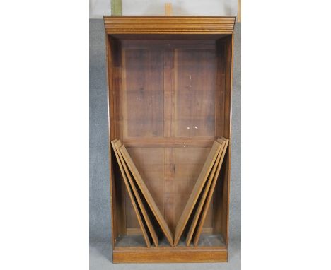 A 19th century light oak full height floor standing open bookcase with six shelves. H234 W116 D28 