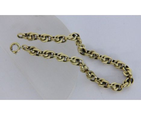   GLIEDERARMBAND  585/000 Gelbgold. L.18,5cm, ca. 6,9g        A LINK BRACELET 585/000 yellow gold. 18.5 cm long, approx. 6.9 