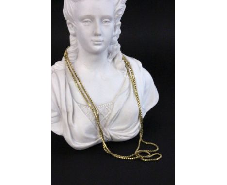   HALSKETTE.  585/000 Gelbgold. L.90cm, ca. 20,5g        A NECKLACE 585/000 yellow gold. 90 cm long, approx. 20.5 grams. Keyw