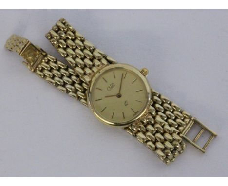   CITO DAMENARMBANDUHR.  585/000 Gelbgold mit Milanaise-Armband. L.18,5cm, Brutto ca. 34,3g        A CITO LADIES WRISTWATCH 5