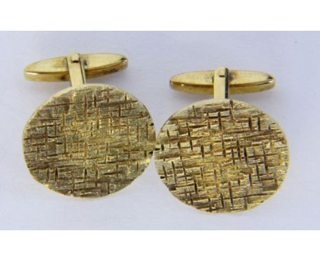   PAAR MANSCHETTENKNÖPFE  333/000 Gelbgold, ca. 8,2g        A PAIR OF CUFFLINKS 333/000 yellow gold, approx. 8.2 grams. Keywo
