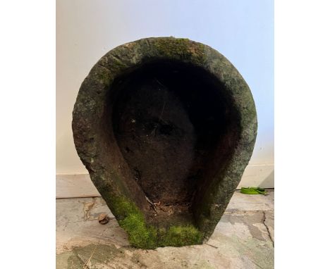 A Primitive water basin now a planter possibly Sandstone pump trough 45cm x 60cm 