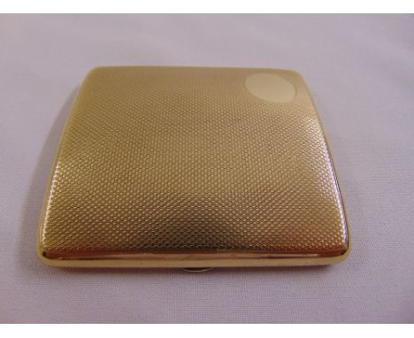 A 9ct gold engine turned cigarette case, approx total weight 95.6g
