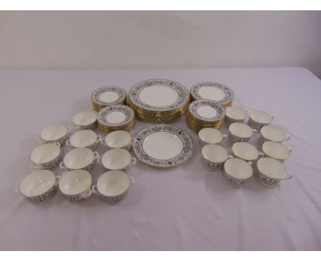 Royal Worcester dinner service to include plates bowls, cups and saucers