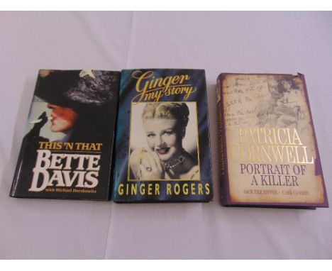 Ginger My Story first edition, signed by Ginger Rogers, a first edition This and That signed by Bette Davis and a signed edit