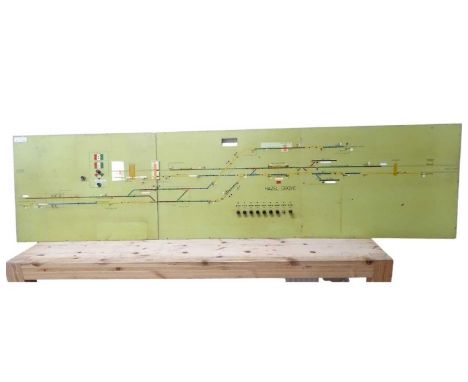 A large three part metal signalling control panel - removed from Hazel Grove Power Box covering the Hope Valley line from New