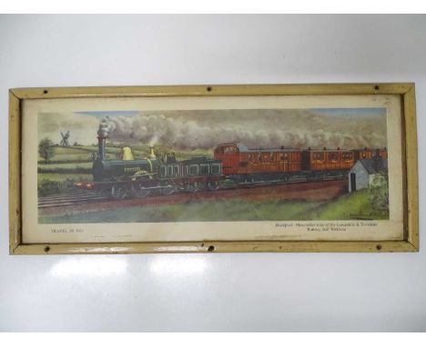 A carriage print (26.5" x 11") by Cuthbert Hamilton Ellis from the BR London Midland Region 'Travel In' series- in original f