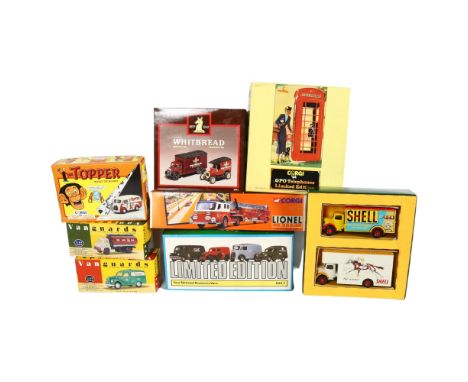 A quantity of boxed diecast vehicles, including such brands as corgi and Vanguard, including Corgi limited edition model 5180