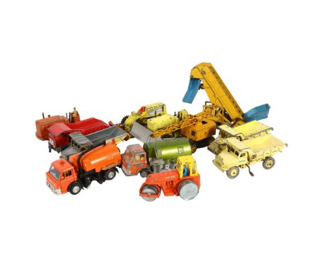 DINKY - a quantity of loose Dinky Supertoys and Dinky Toys, including a model 279 Dinky Toys Aveling Barford diesel roller, a