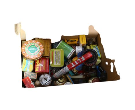 A boxful of Vintage decorative tins etc 