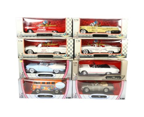 ROAD SIGNATURE COLLECTION - a group of 1:18 scale diecast vehicles, complete in original boxes on associated display stands, 