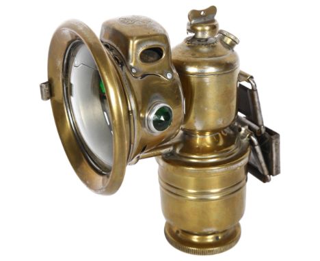 A Vintage acetylene bicycle lamp, by Panther of Birmingham, H15cm 