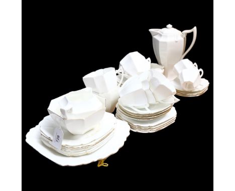 1930s Shelley white porcelain tea and coffee service 
