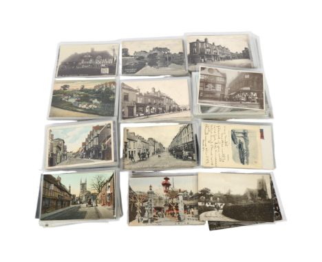 Approx 150 Vintage topographical postcards 