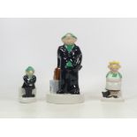 Wade, Andy Capp Figural Moneybank and Salt and Pepper Pots (3)
