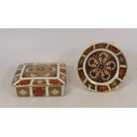 Royal Crown Derby, Old Imari 1128 Lidded Pot and Pin Dish (2)
