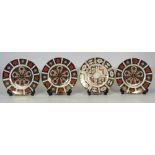 Royal Crown Derby, Three Old Imari 1128 Cake Plates together one in Imari 2451 (4)