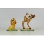 Two Royal Doulton Disney Showcase figures Lady PC7 and Bambi DM26 (2)