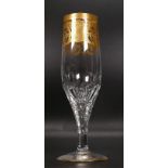 Six De Lamerie Fine Bone China heavily gilded Robert Adam Pattern Champagne Flute Glasses , in