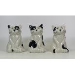 Wade, Three Black and White Cat money boxes (3)