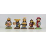 Five Wombles figures including Four Robert Harrop examples and one Wade (5)