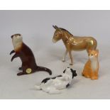 John Beswick, Donkey, Ginger Cat, Collie and an Otter (4)